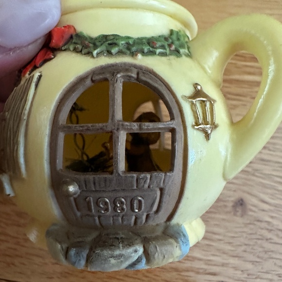 Hallmark 1980 A Spot of Christmas Cheer Teapot Ornament - Picture 3 of 13